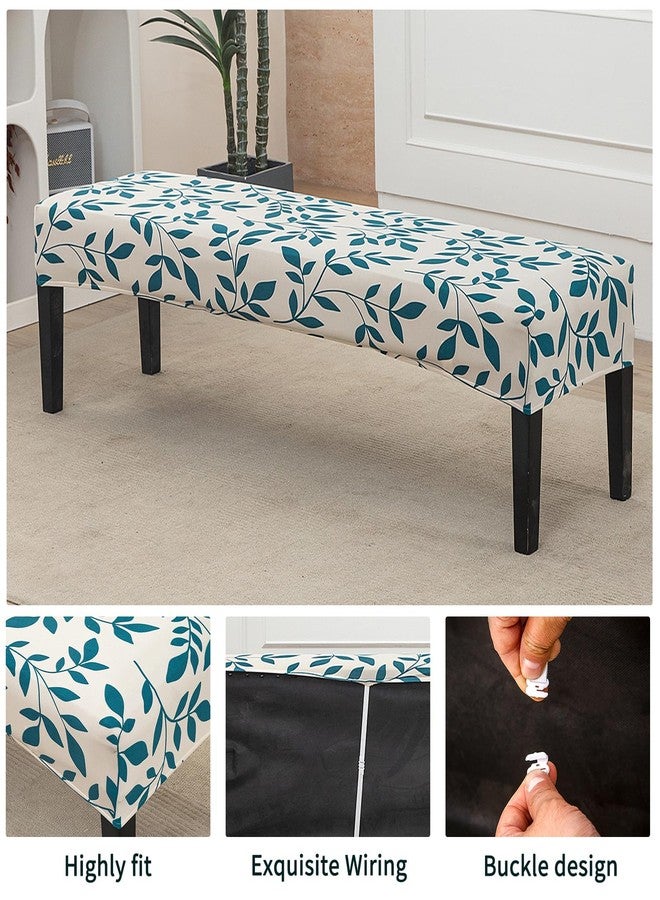 NILUOH Dining Room Chair Covers Set of 4 with 1 PC Bench Cover, Stretch Removable Washable Parsons Chair Slipcover Protector Living Room Decoration (Patterned 02) - Image 4